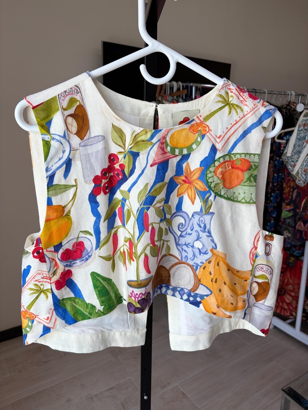 Off White Fresh Table Blouse by Farm Rio - Picture 7 of 8